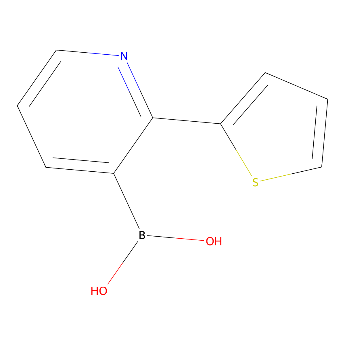 2-(2-Thienyl)pyridine-3-boronic acid molecular structure, CAS 2225177-39-7