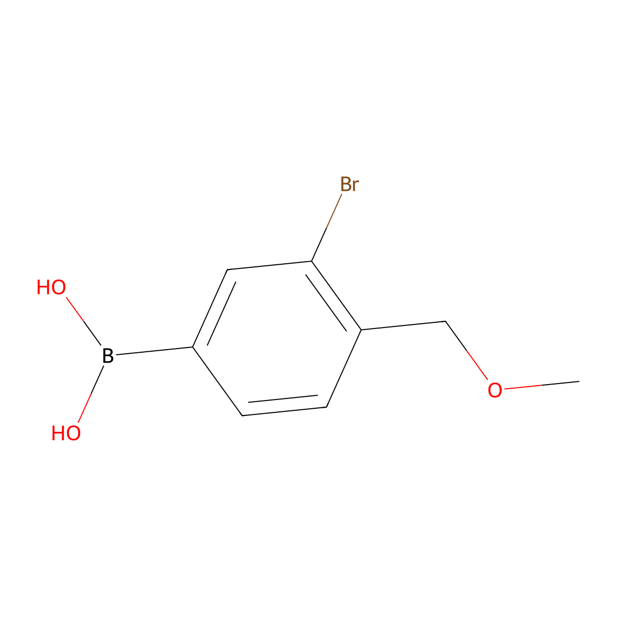 (3-Bromo-4-(methoxymethyl)phenyl)boronic acid molecular structure, CAS 2225177-40-0