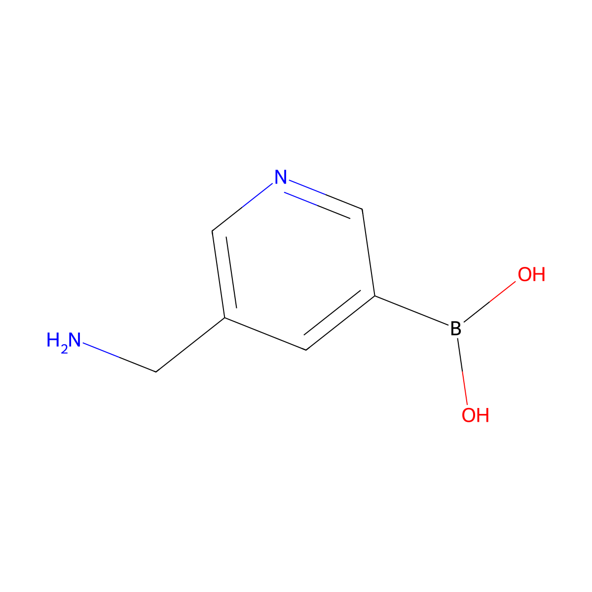 (5-(Aminomethyl)pyridin-3-yl)boronic acid molecular structure, CAS 2225177-50-2