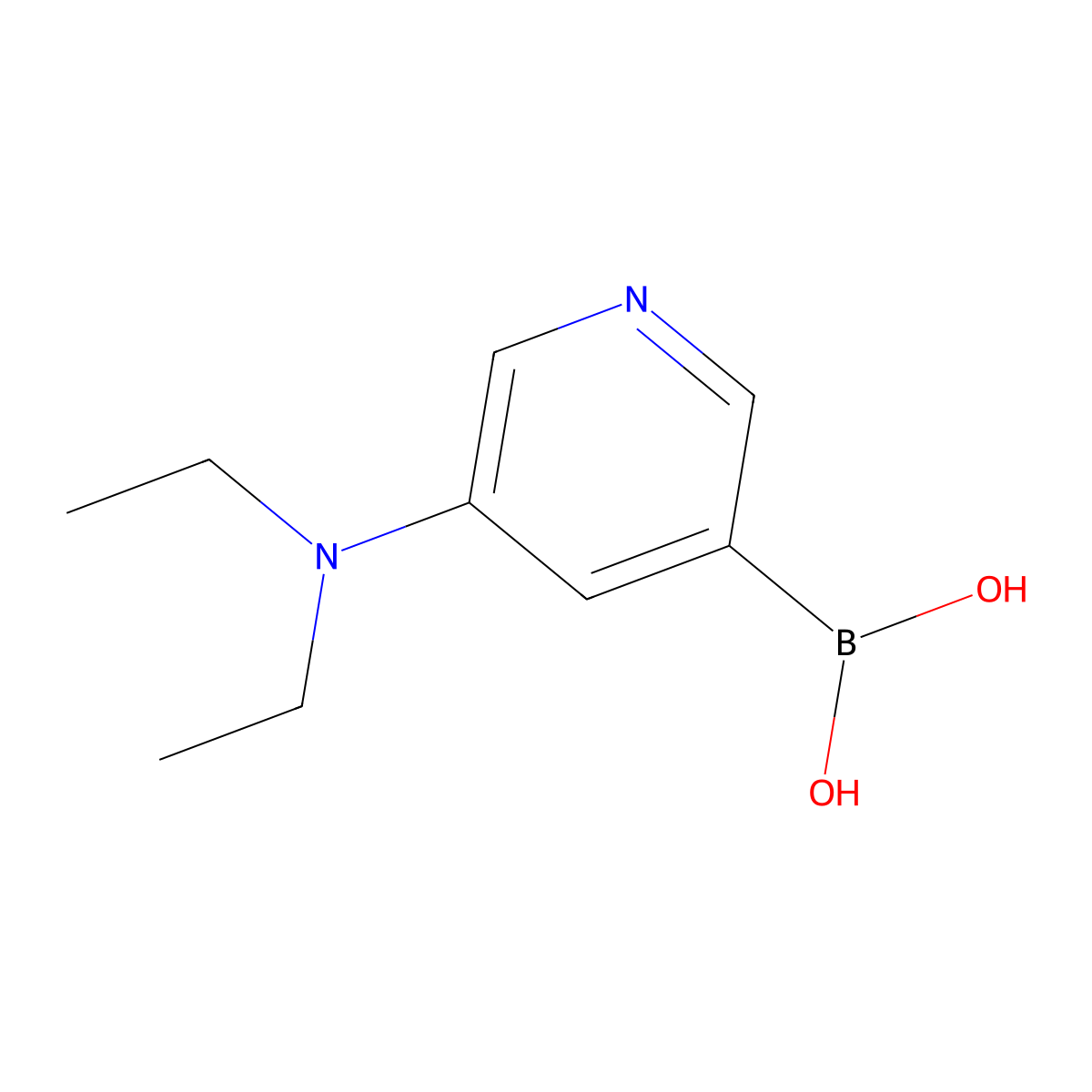 5-(Diethylamino)pyridine-3-boronic acid molecular structure, CAS 2225177-76-2