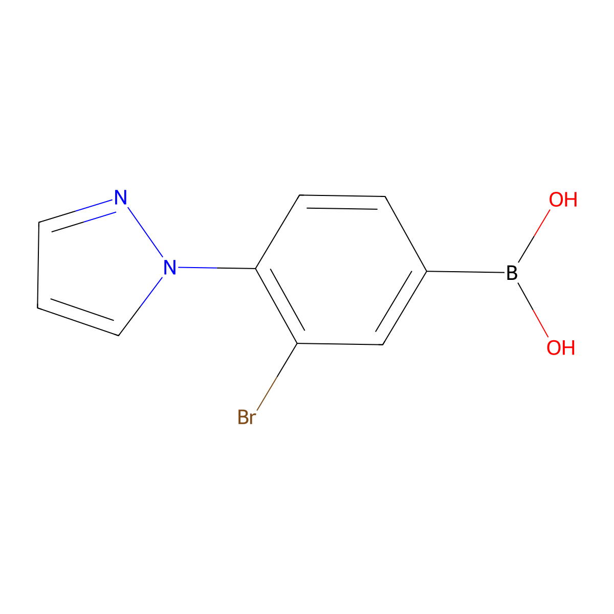 (3-Bromo-4-(1H-pyrazol-1-yl)phenyl)boronic acid molecular structure, CAS 2225177-78-4