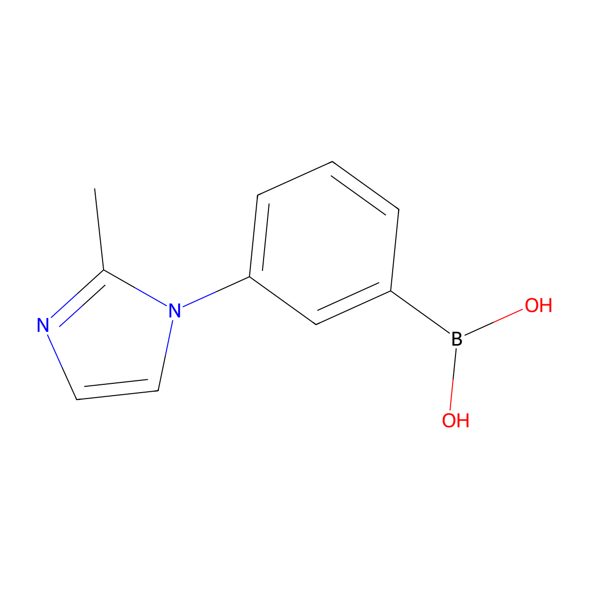 3-(2-Methylimidazol-1-yl)phenylboronic acid molecular structure, CAS 2225177-83-1