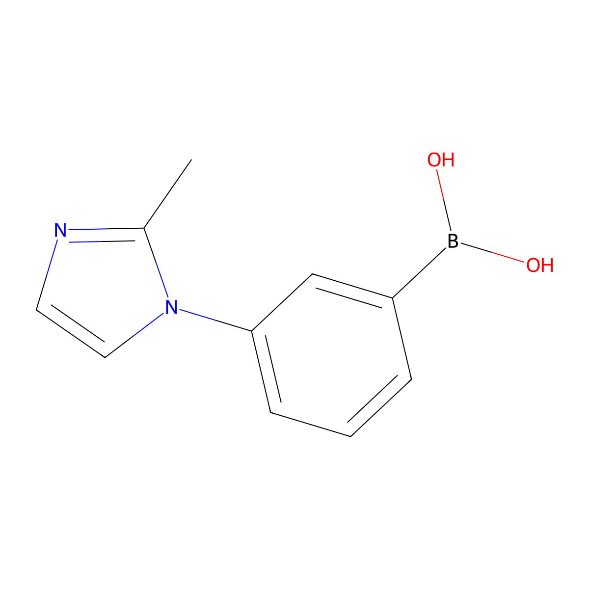 3-(2-Methylimidazol-1-yl)phenylboronic acid molecular structure, CAS 2225177-83-1