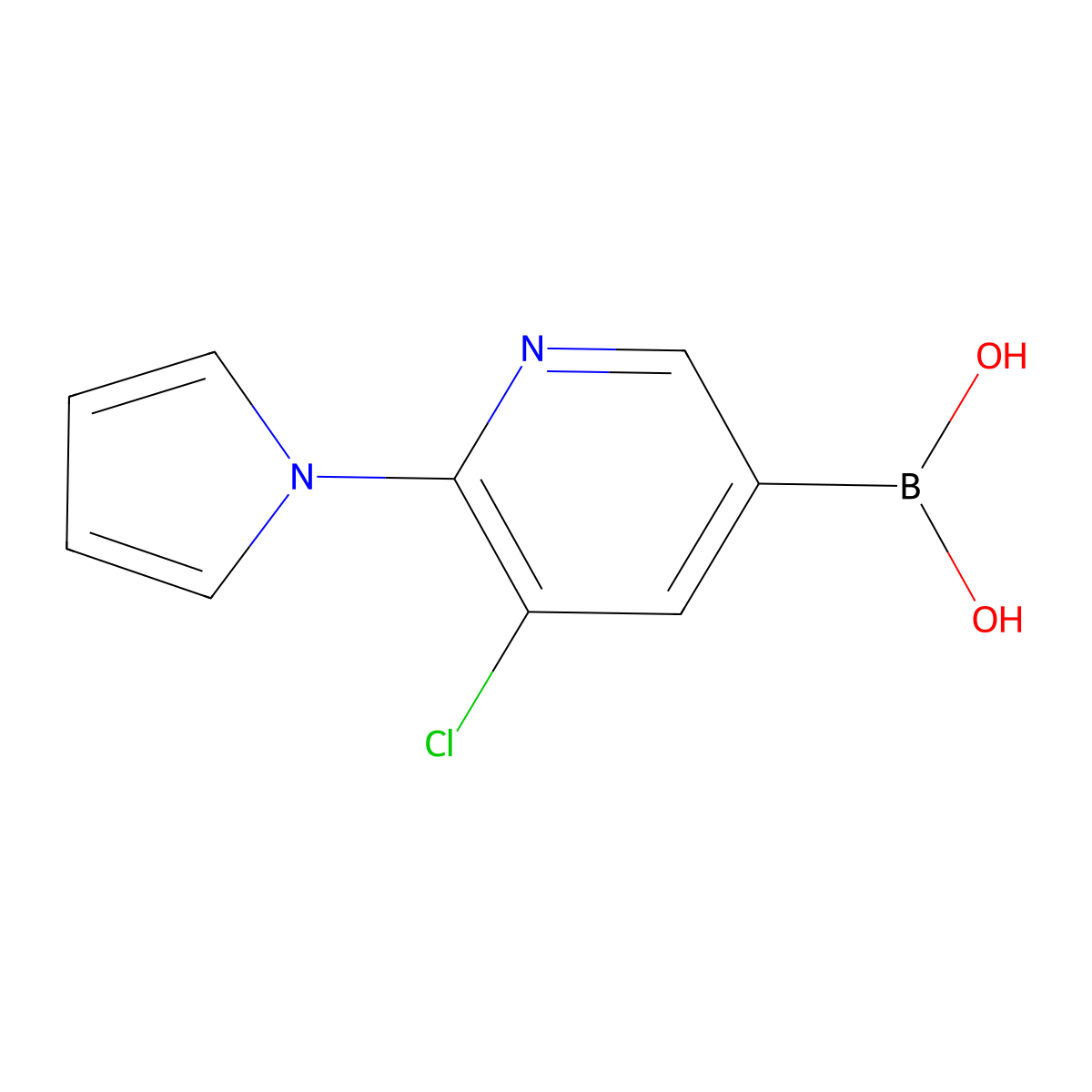 (5-Chloro-6-(1H-pyrrol-1-yl)pyridin-3-yl)boronic acid molecular structure, CAS 2225177-87-5