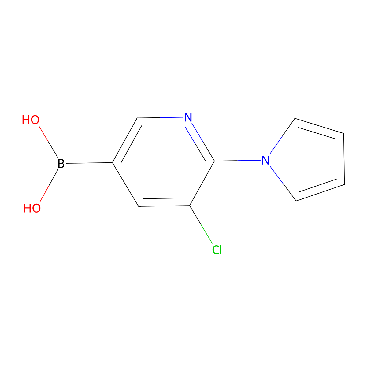 (5-Chloro-6-(1H-pyrrol-1-yl)pyridin-3-yl)boronic acid molecular structure, CAS 2225177-87-5