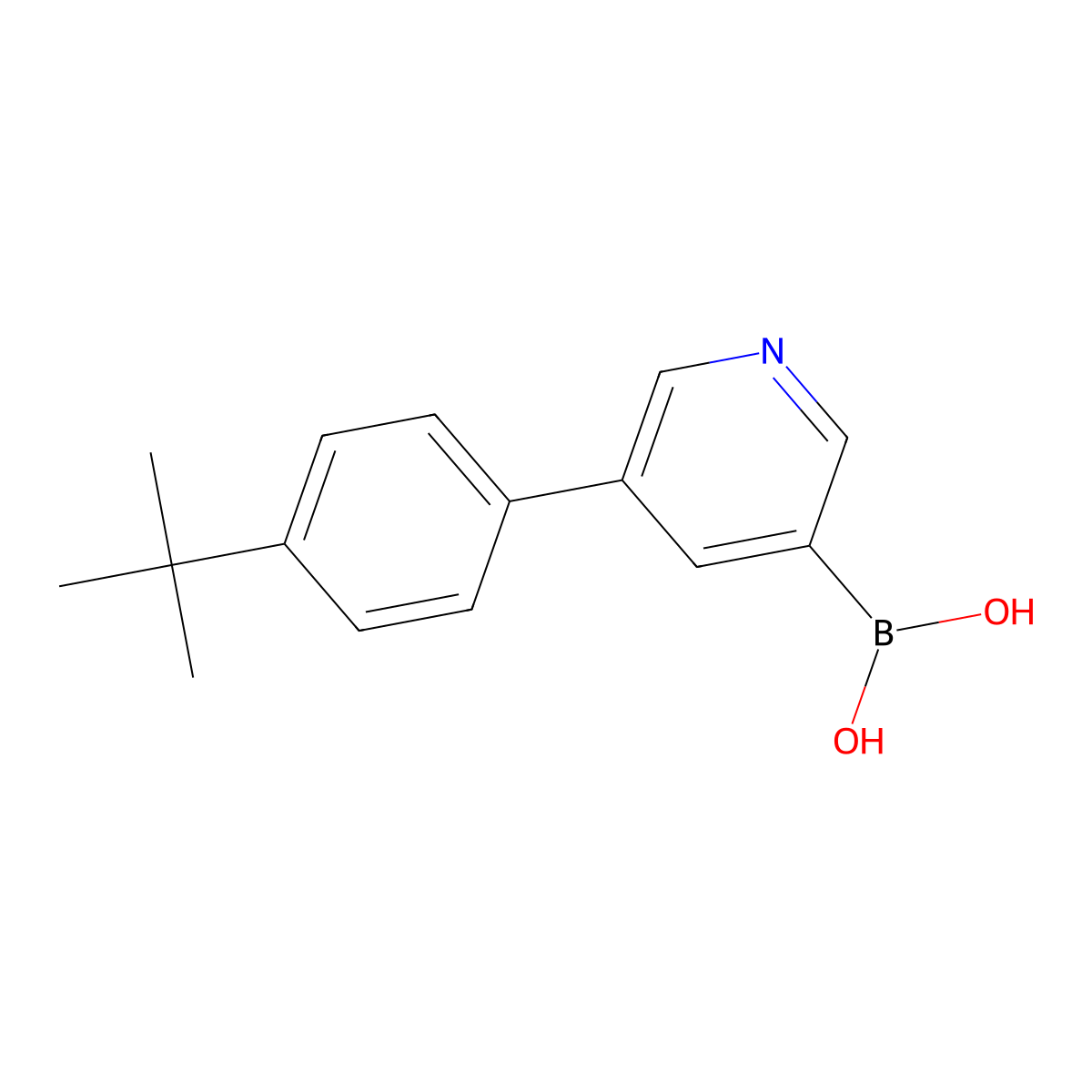 5-(4-tert-Butylphenyl)pyridine-3-boronic acid molecular structure, CAS 2225178-05-0