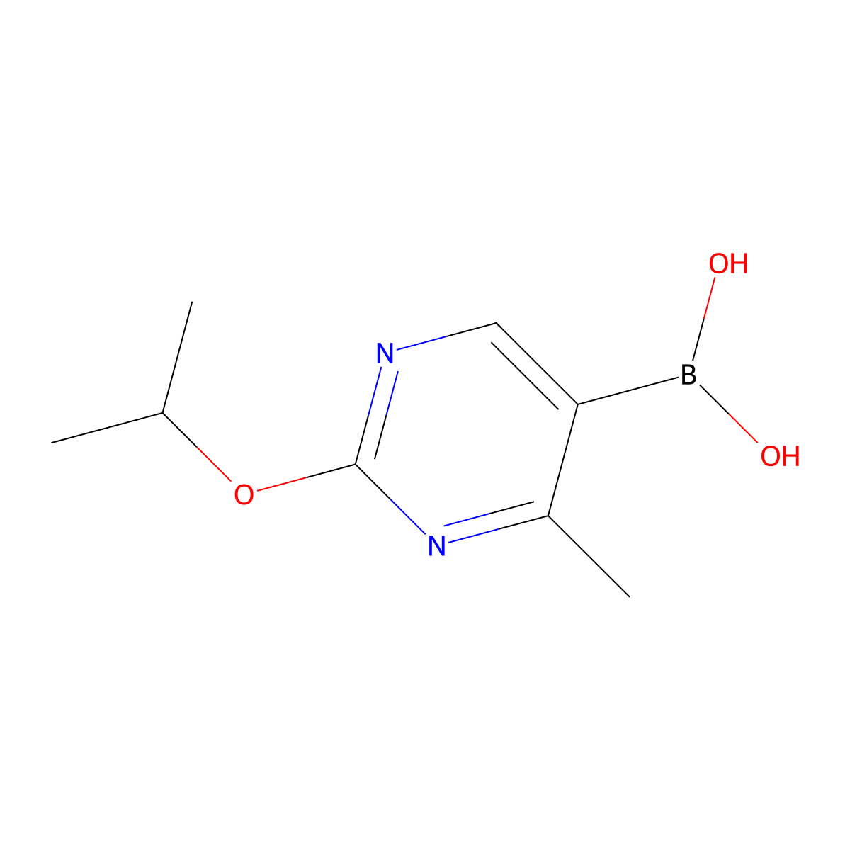 (2-Isopropoxy-4-methylpyrimidin-5-yl)boronic acid molecular structure, CAS 2225178-12-9