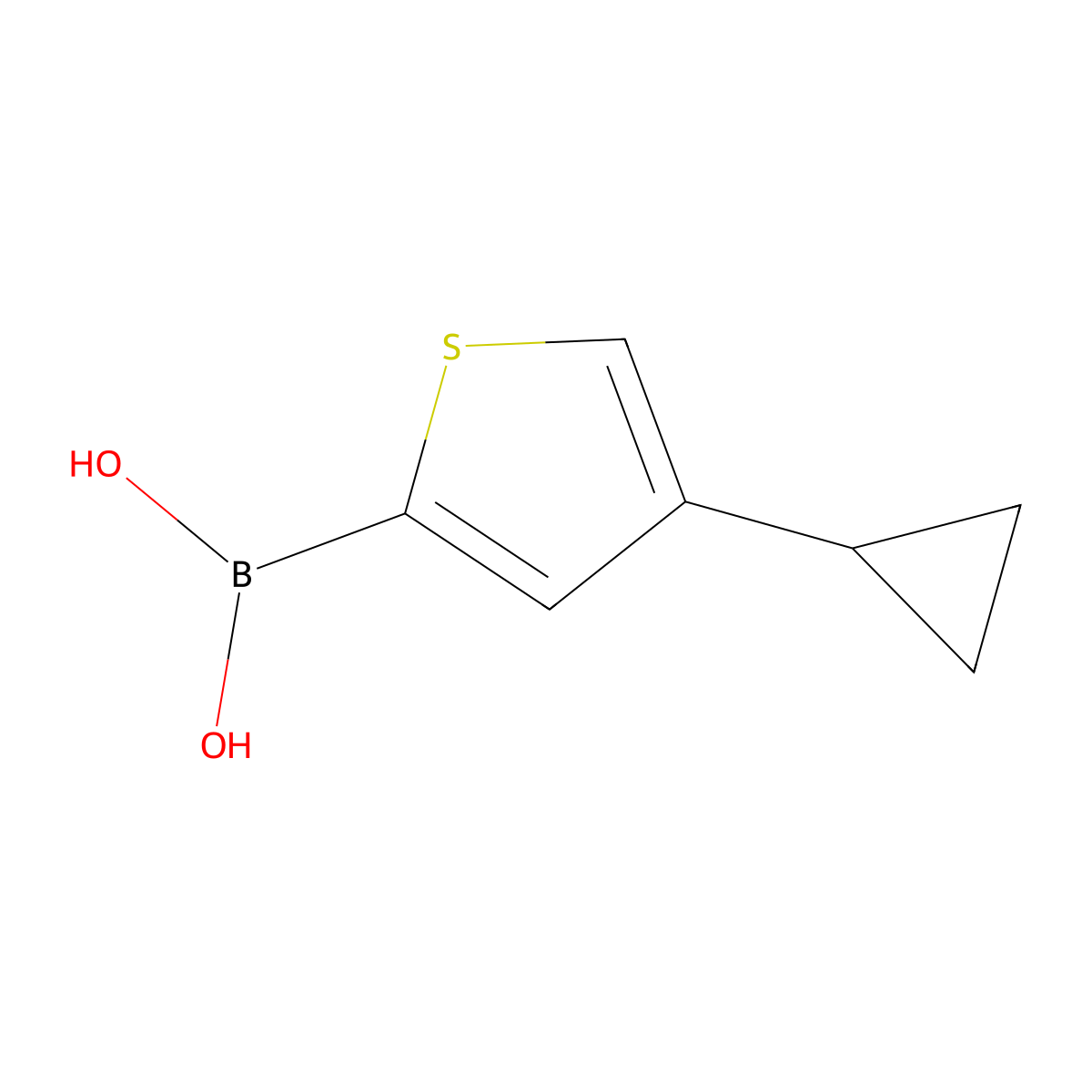 (4-Cyclopropylthiophen-2-yl)boronic acid molecular structure, CAS 2225178-38-9