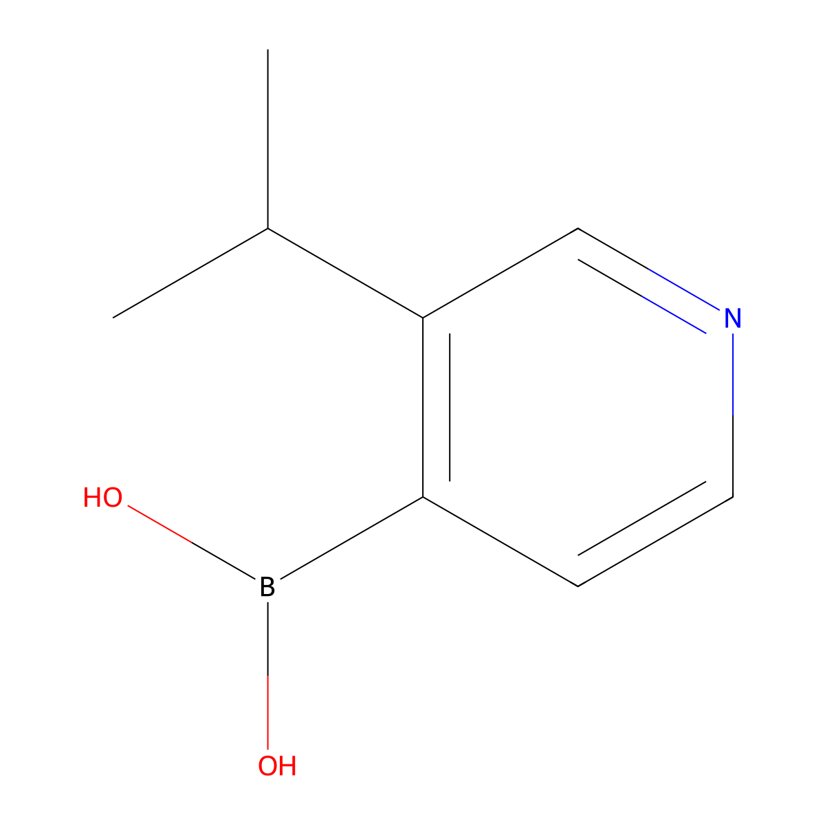 (3-Isopropylpyridin-4-yl)boronic acid molecular structure, CAS 2225178-41-4