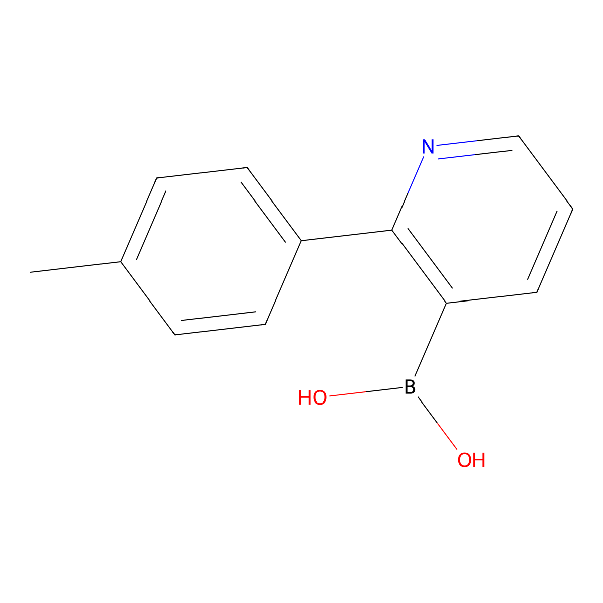 2-(4-Tolyl)pyridine-3-boronic acid molecular structure, CAS 2225178-51-6