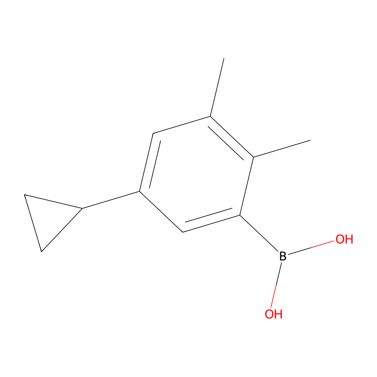 (5-Cyclopropyl-2,3-dimethylphenyl)boronic acid molecular structure, CAS 2225178-53-8