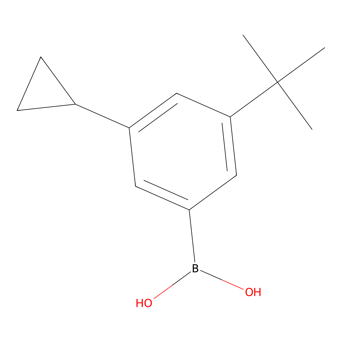 (3-(tert-Butyl)-5-cyclopropylphenyl)boronic acid molecular structure, CAS 2225178-69-6