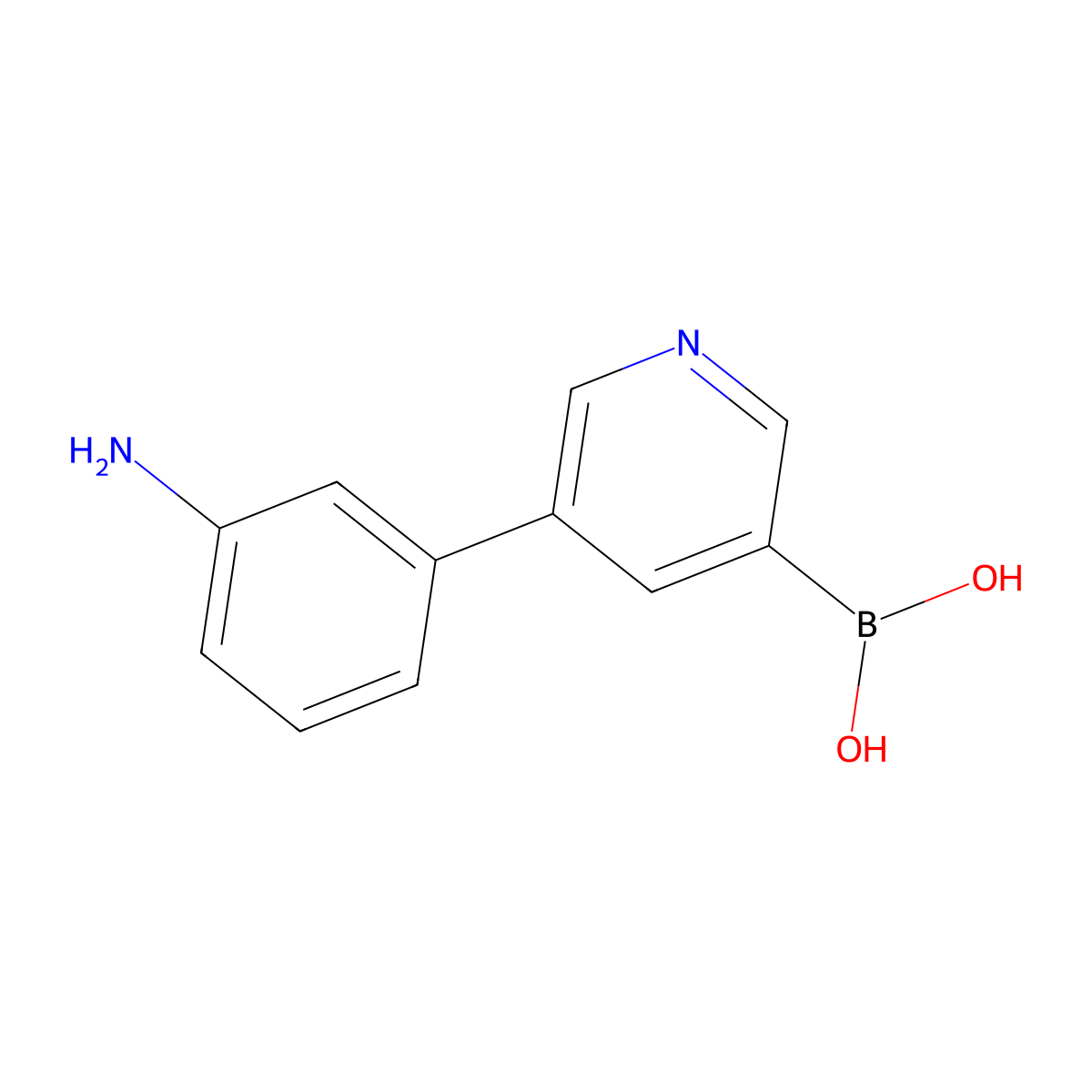 5-(3-Aminophenyl)pyridine-3-boronic acid molecular structure, CAS 2225178-92-5