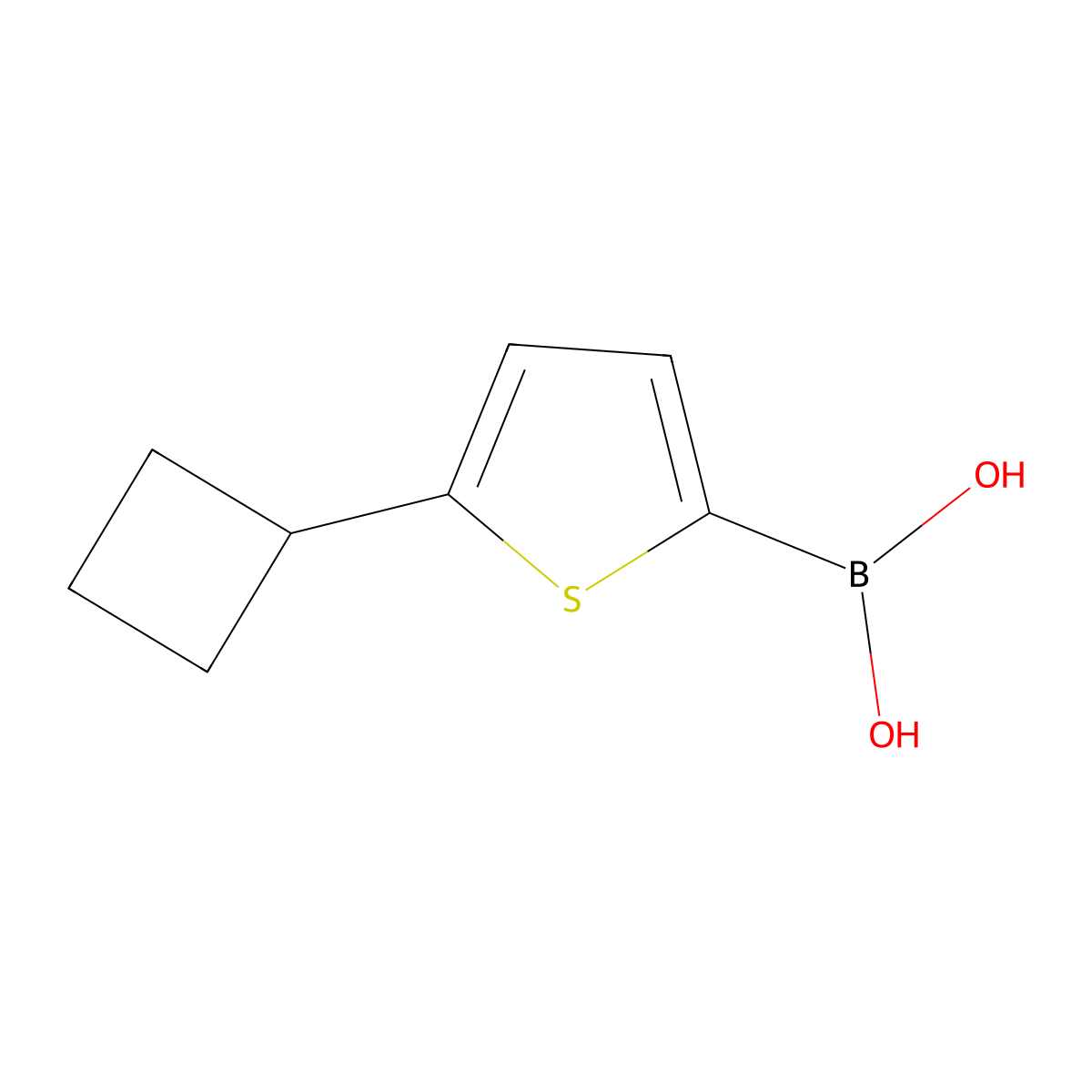 (5-Cyclobutylthiophen-2-yl)boronic acid molecular structure, CAS 2225178-93-6