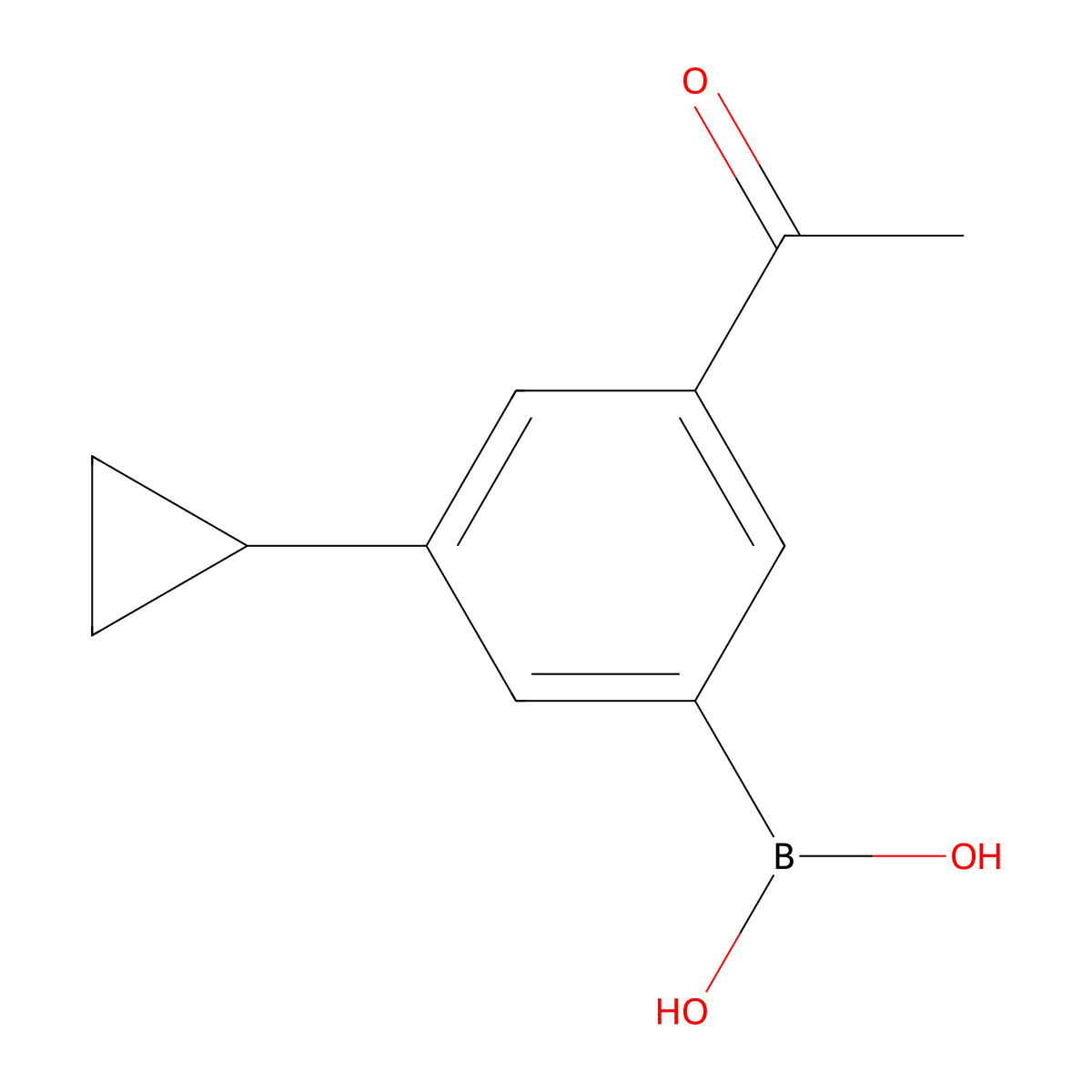 (3-Acetyl-5-cyclopropylphenyl)boronic acid molecular structure, CAS 2225179-06-4