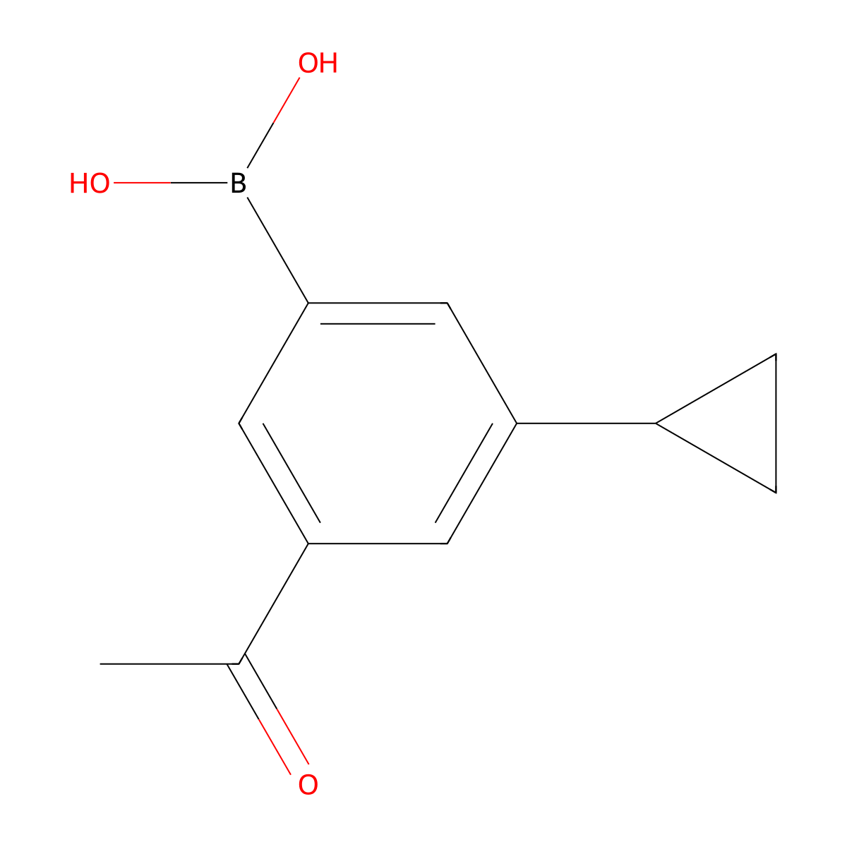 (3-Acetyl-5-cyclopropylphenyl)boronic acid molecular structure, CAS 2225179-06-4