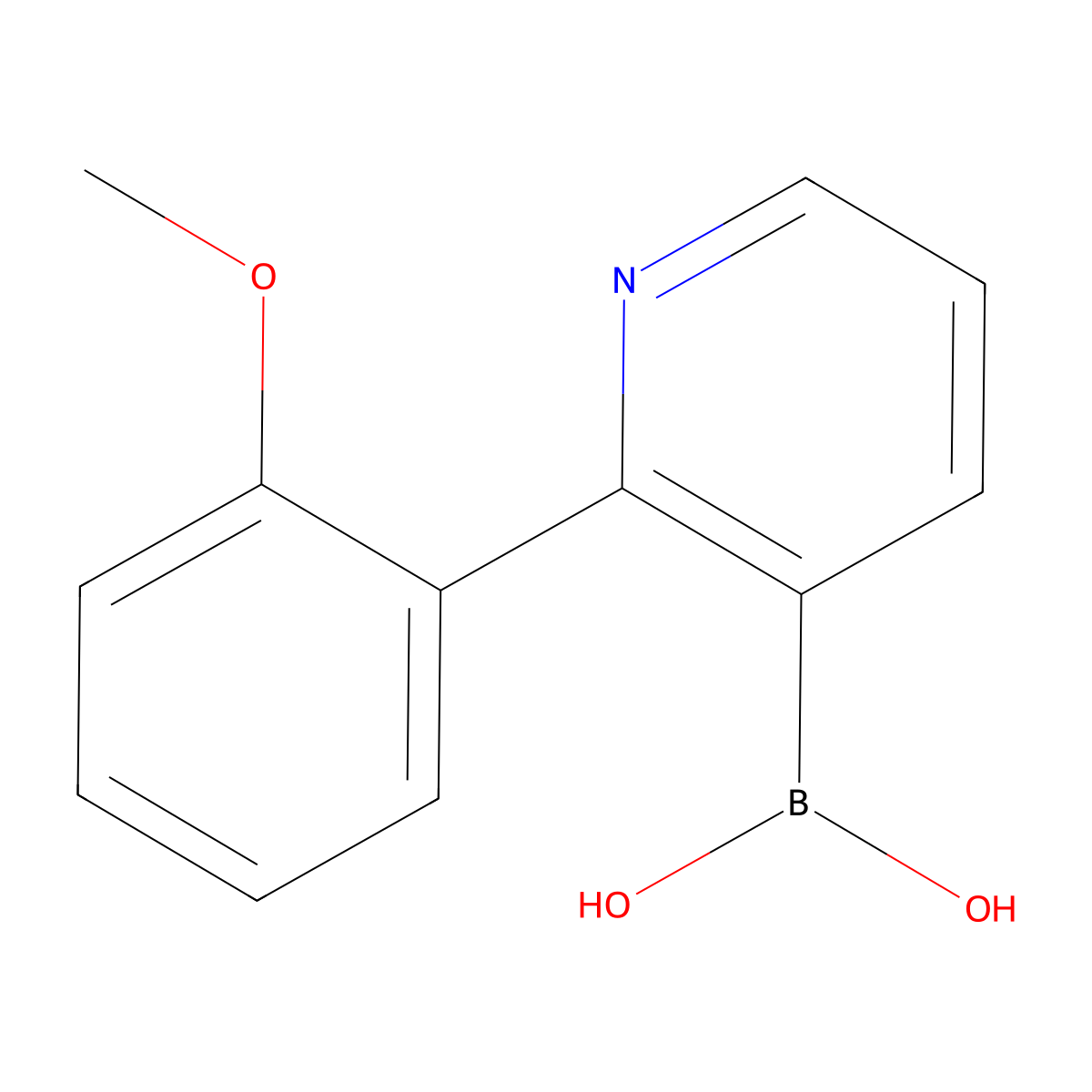 2-(2-Methoxyphenyl)pyridine-3-boronic acid molecular structure, CAS 2225179-10-0