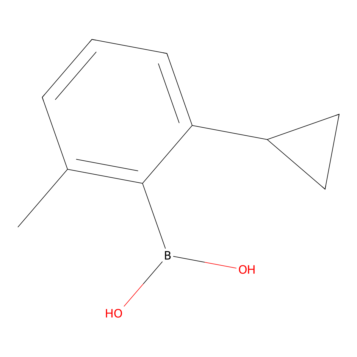 (2-Cyclopropyl-6-methylphenyl)boronic acid molecular structure, CAS 2225179-11-1