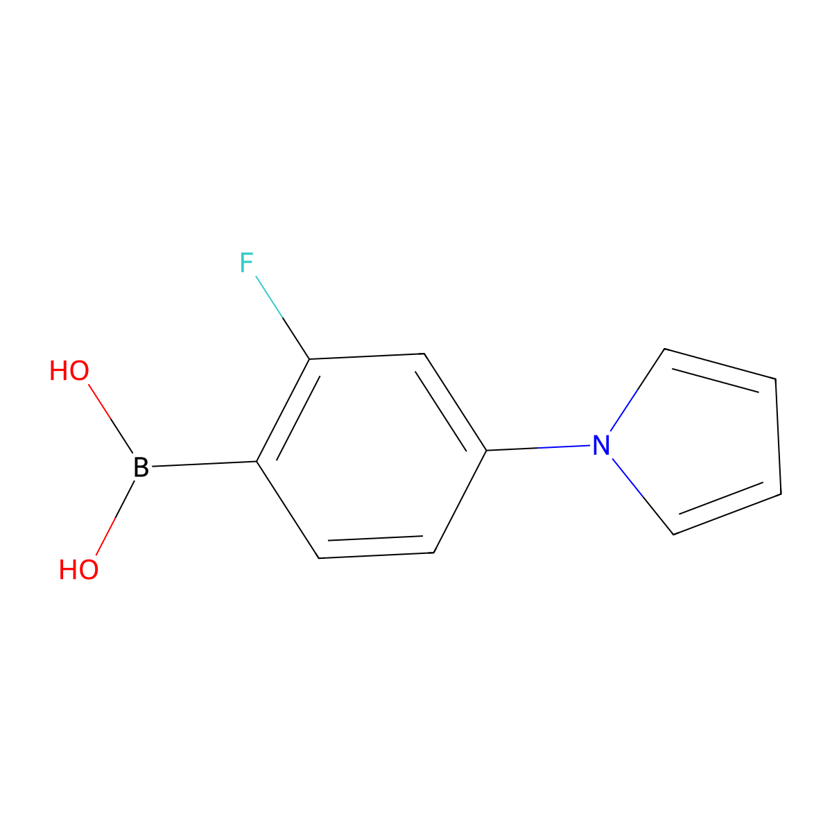 (2-Fluoro-4-(1H-pyrrol-1-yl)phenyl)boronic acid molecular structure, CAS 2225179-24-6