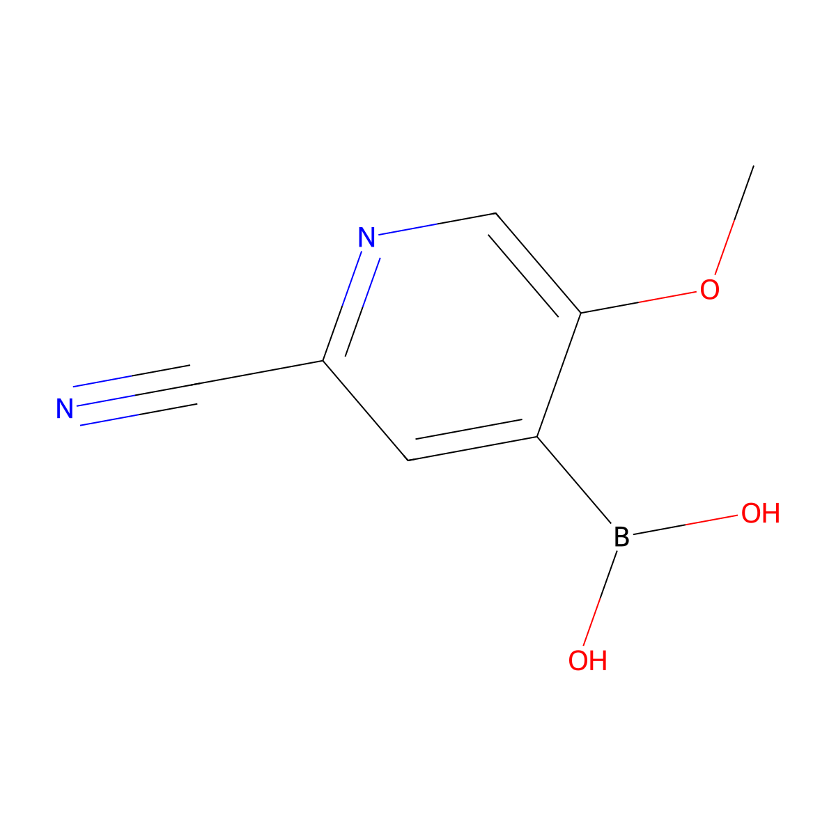 (2-Cyano-5-methoxypyridin-4-yl)boronic acid molecular structure, CAS 2225179-51-9