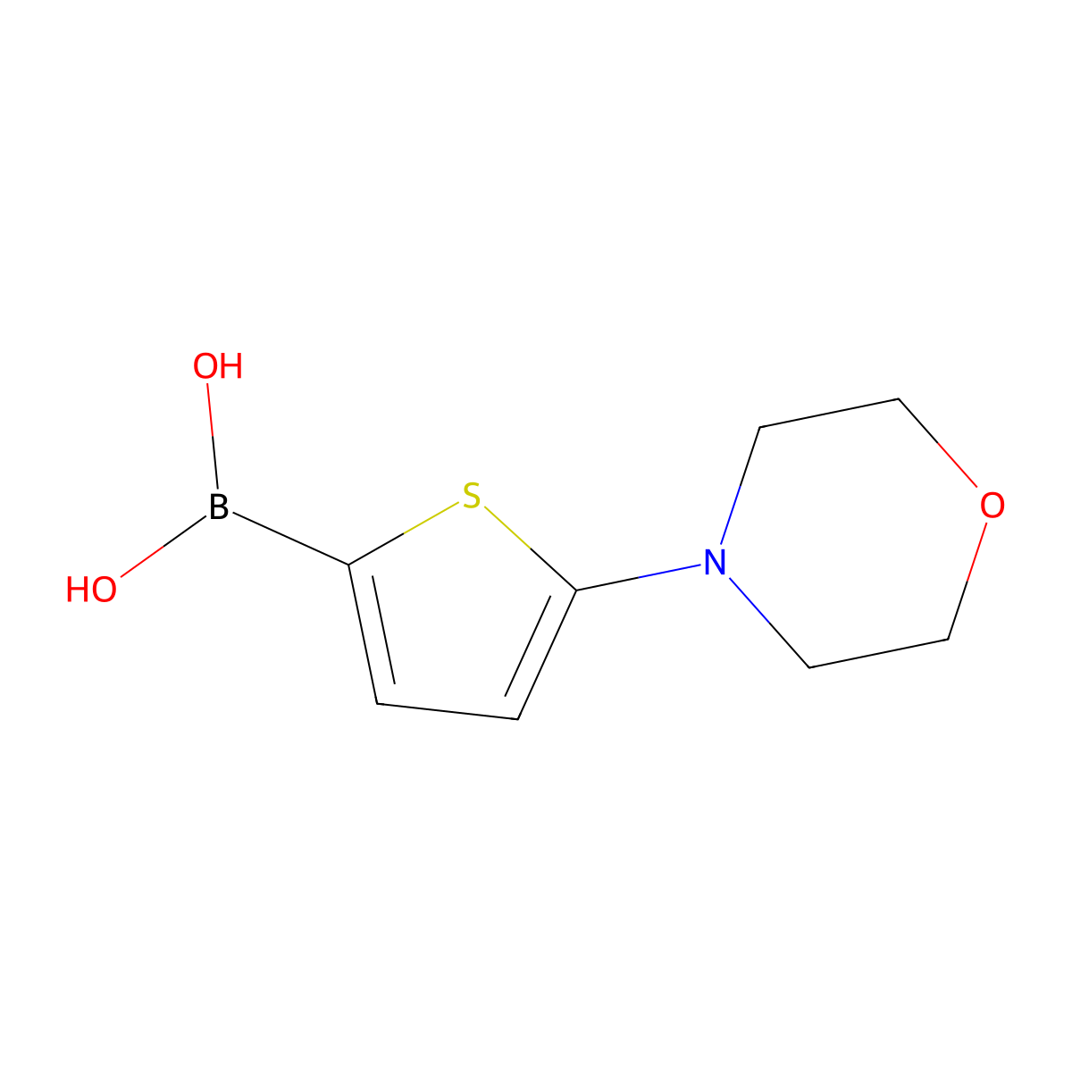 (5-Morpholinothiophen-2-yl)boronic acid molecular structure, CAS 2225179-56-4