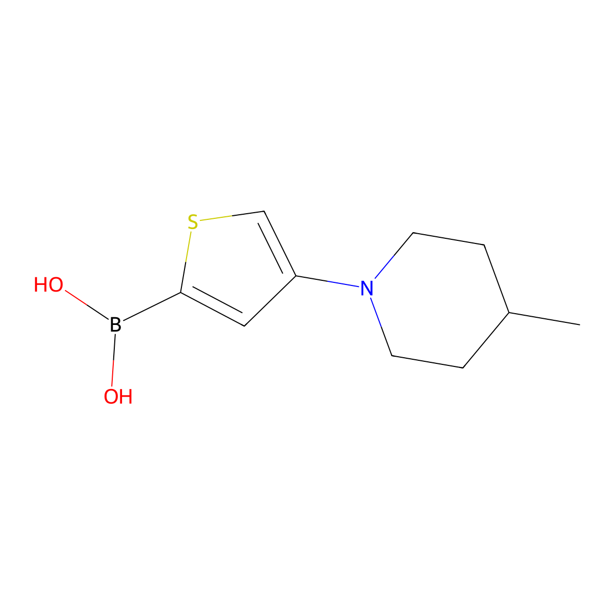 4-(4-Methylpiperidin-1-yl)thiophene-2-boronic acid molecular structure, CAS 2225179-60-0