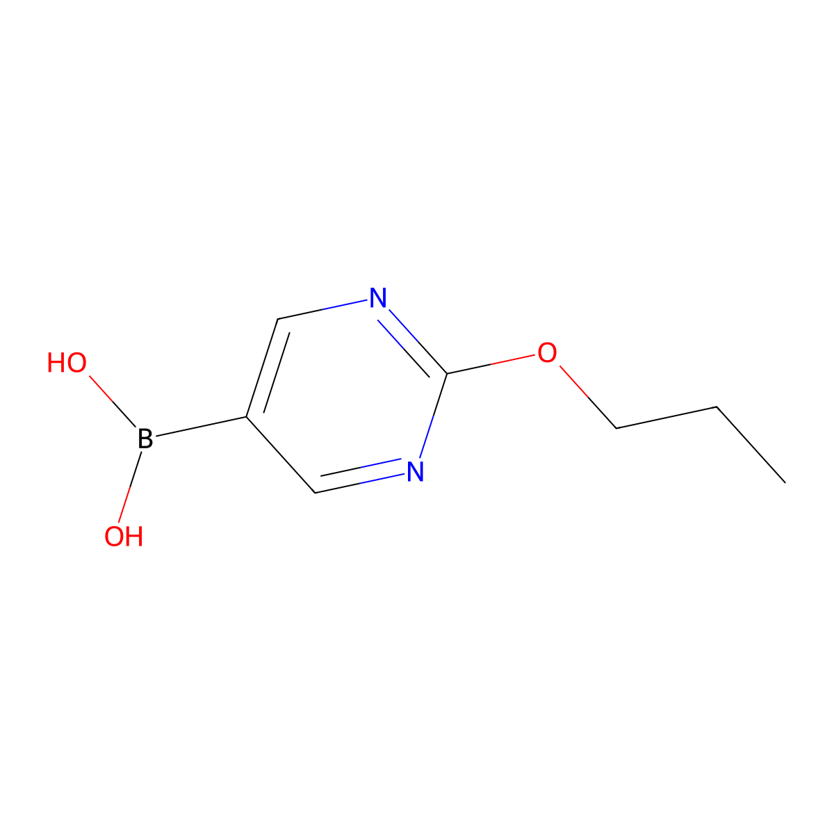 (2-Propoxypyrimidin-5-YL)boronic acid molecular structure, CAS 2225179-85-9