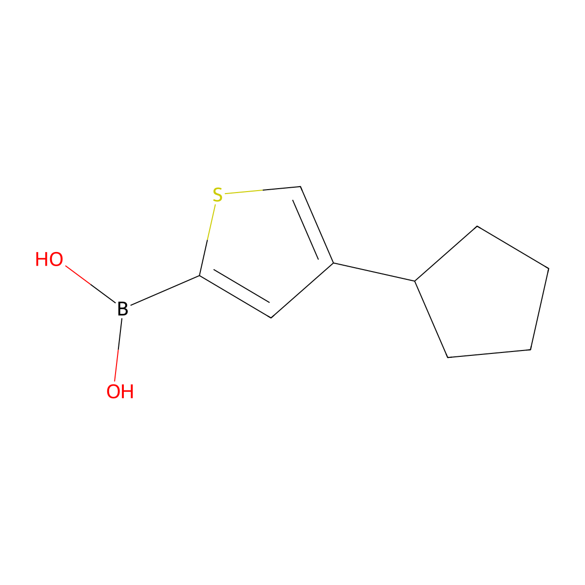(4-Cyclopentylthiophen-2-yl)boronic acid molecular structure, CAS 2225179-88-2