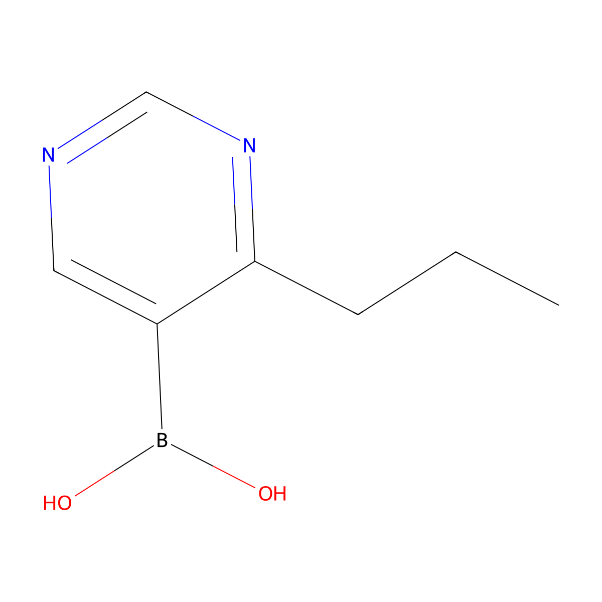 (4-Propylpyrimidin-5-yl)boronic acid molecular structure, CAS 2225180-04-9