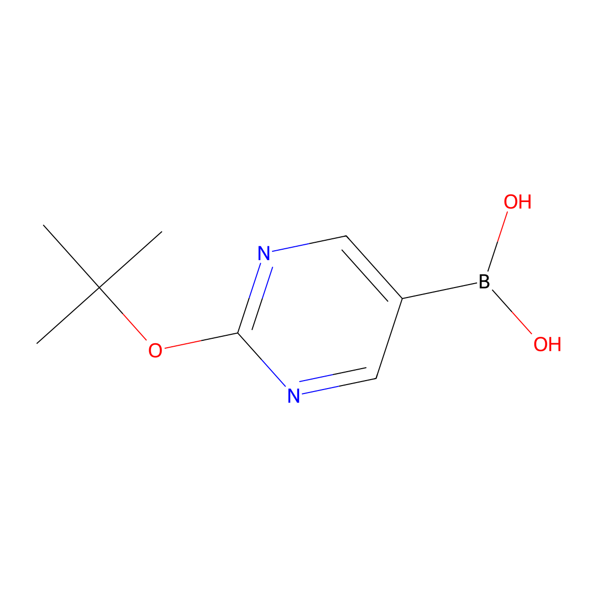 2-Tert-butoxy-pyrimidine-5-boronic acid molecular structure, CAS 2225180-17-4