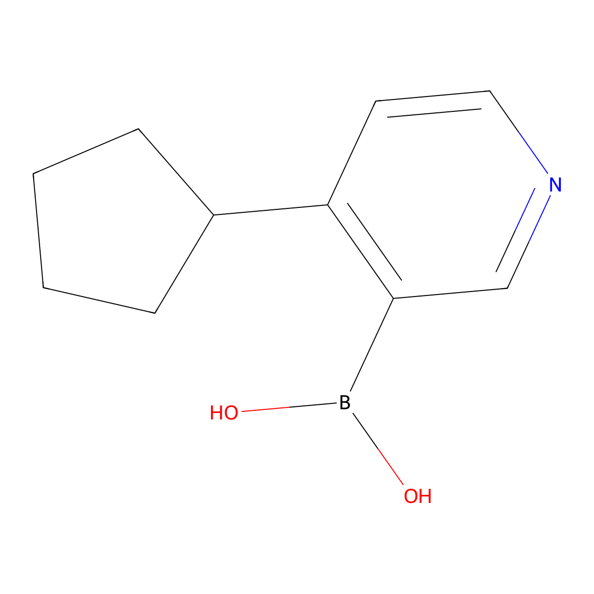 4-(Cyclopentyl)pyridine-3-boronic acid molecular structure, CAS 2225180-18-5