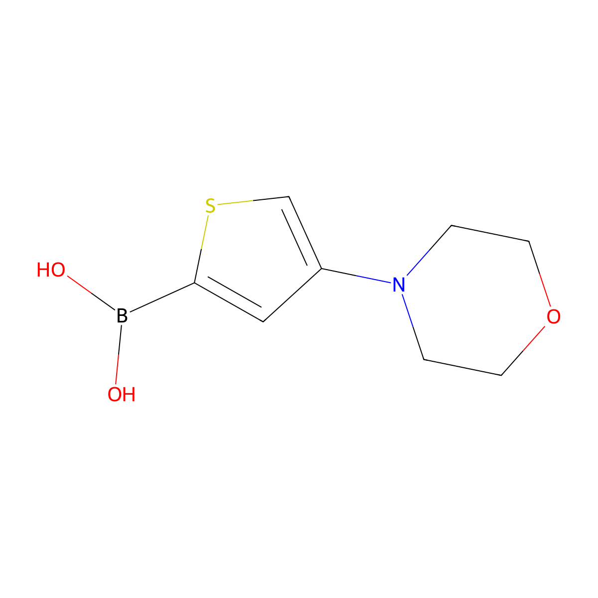 (4-Morpholinothiophen-2-yl)boronic acid molecular structure, CAS 2225180-31-2