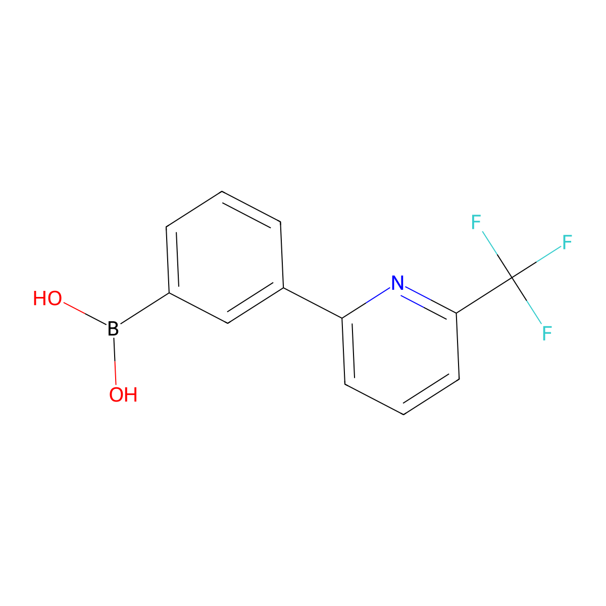 (3-(6-(Trifluoromethyl)pyridin-2-yl)phenyl)boronic acid molecular structure, CAS 2225180-52-7