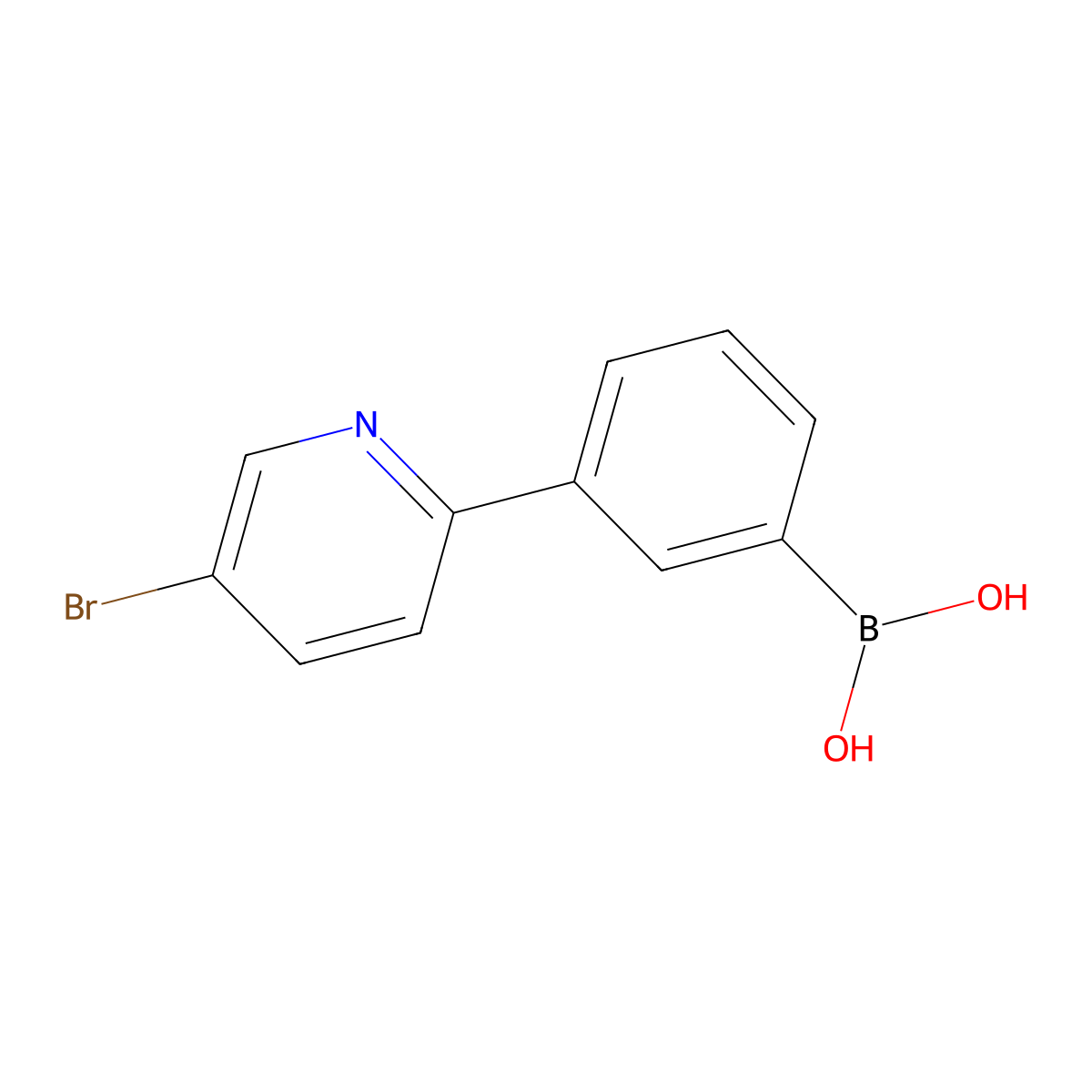 (3-(5-Bromopyridin-2-yl)phenyl)boronic acid molecular structure, CAS 2225180-53-8
