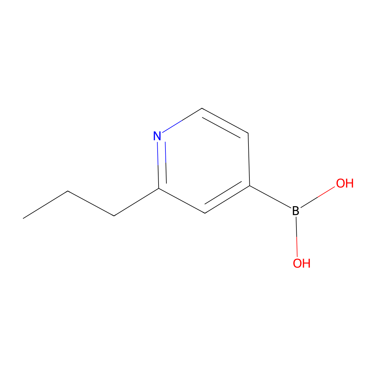 (2-Propylpyridin-4-yl)boronic acid molecular structure, CAS 2225180-61-8