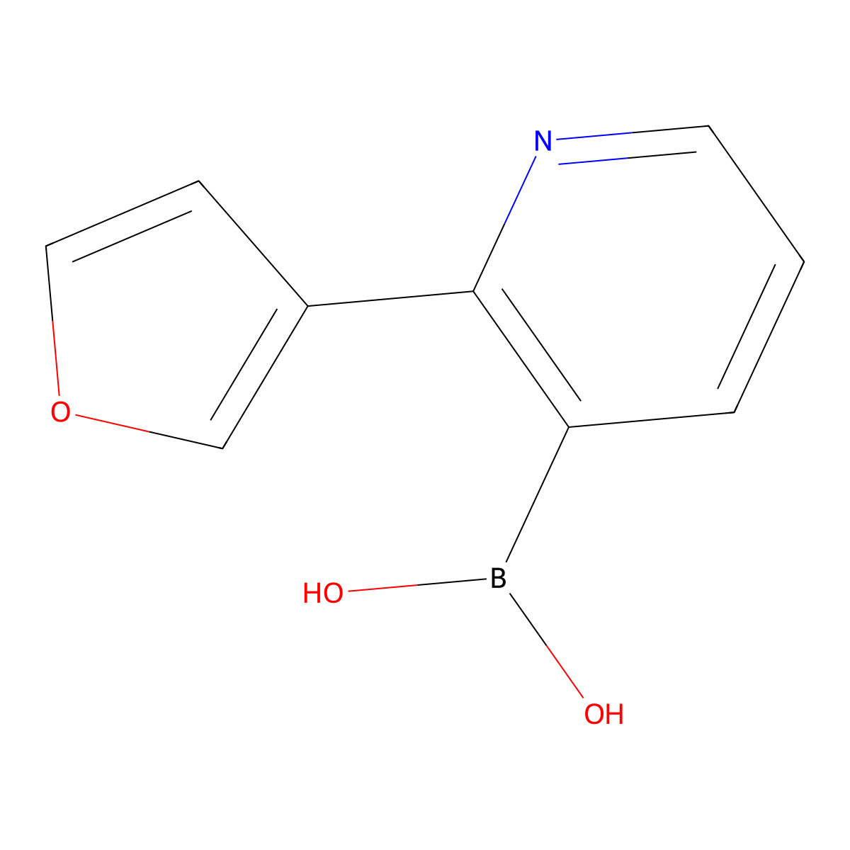 2-(3-Furyl)pyridine-3-boronic acid molecular structure, CAS 2225180-72-1