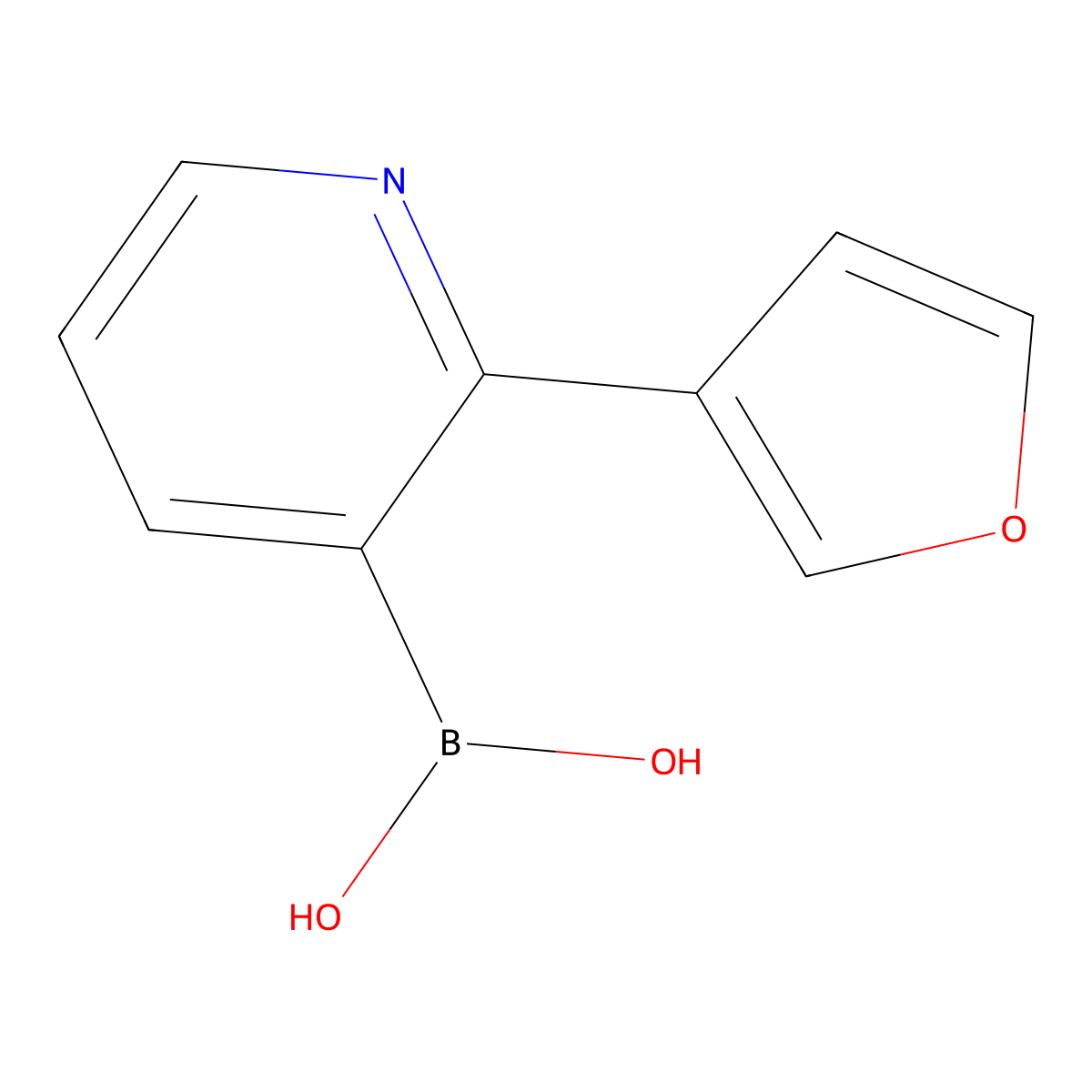2-(3-Furyl)pyridine-3-boronic acid molecular structure, CAS 2225180-72-1