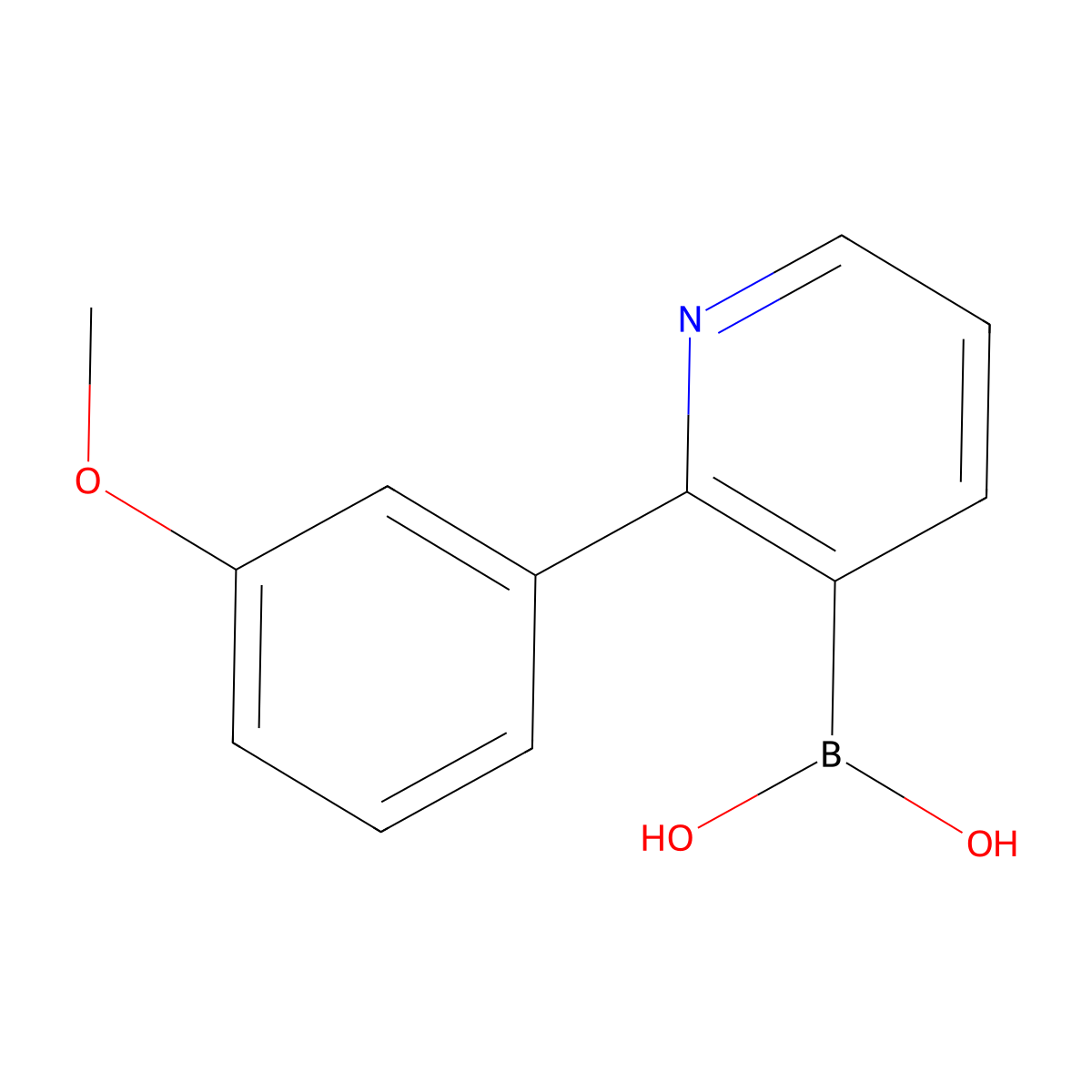 2-(3-Methoxyphenyl)pyridine-3-boronic acid molecular structure, CAS 2225180-73-2
