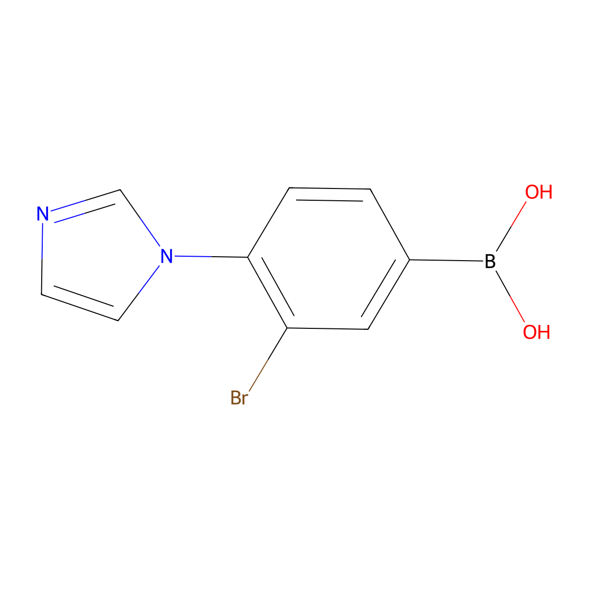 (3-Bromo-4-(1H-imidazol-1-yl)phenyl)boronic acid molecular structure, CAS 2225181-10-0