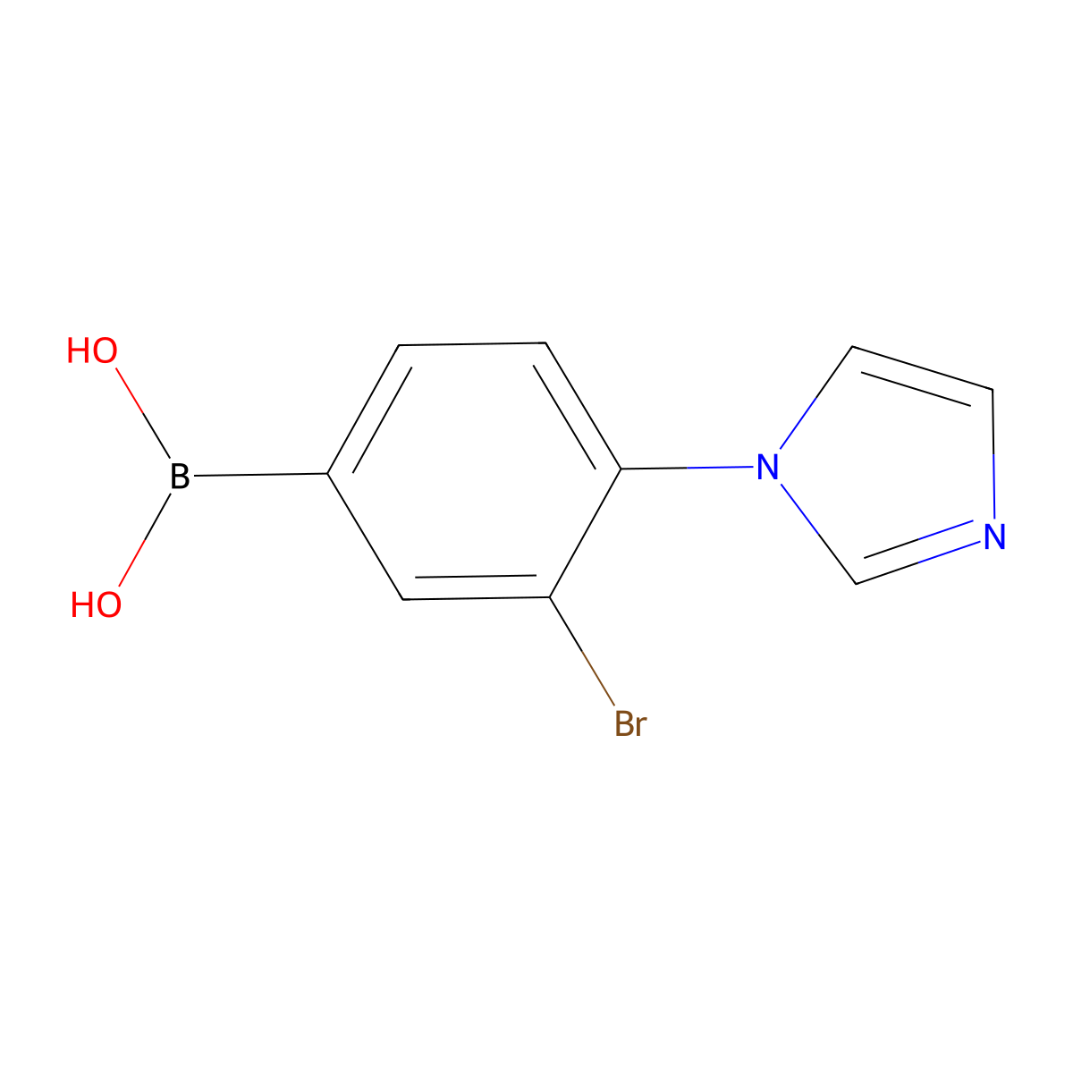 (3-Bromo-4-(1H-imidazol-1-yl)phenyl)boronic acid molecular structure, CAS 2225181-10-0