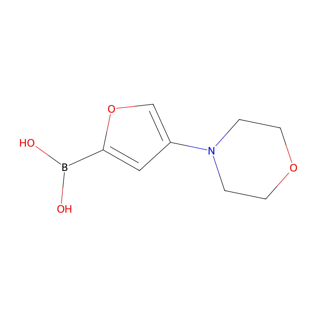 (4-Morpholinofuran-2-yl)boronic acid molecular structure, CAS 2225181-27-9