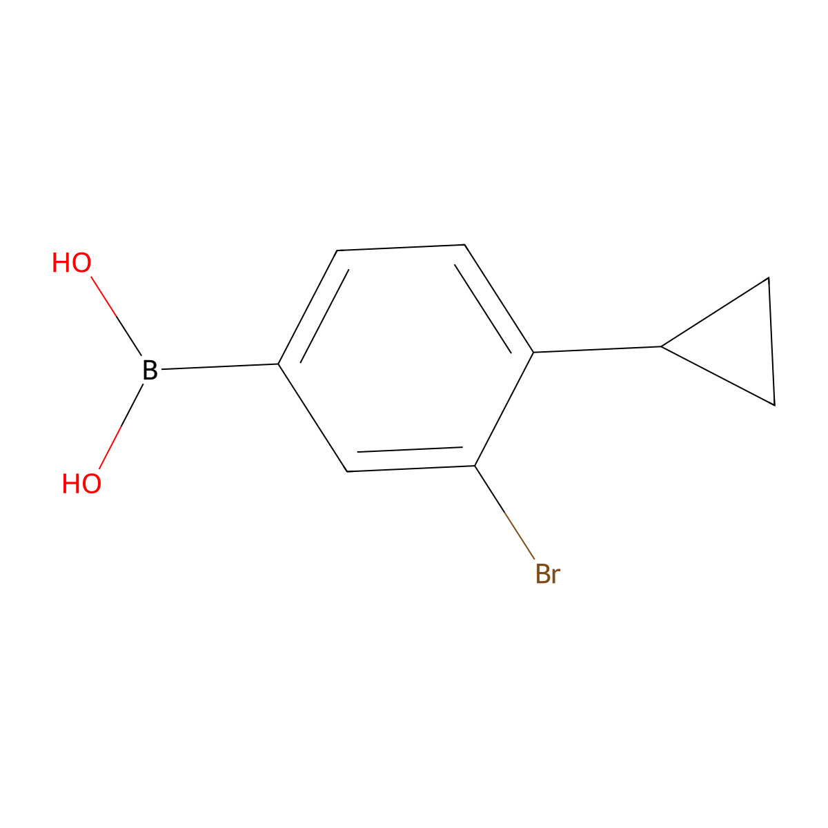 (3-Bromo-4-cyclopropylphenyl)boronic acid molecular structure, CAS 2225181-54-2