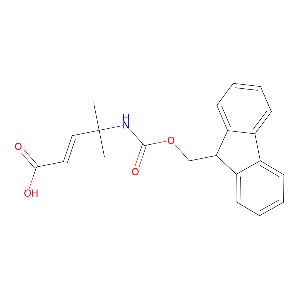 (2E)-4-({[(9H-fluoren-9-yl)methoxy]carbonyl}amino)-4-methylpent-2-enoic acid molecular structure, CAS 2225181-74-6