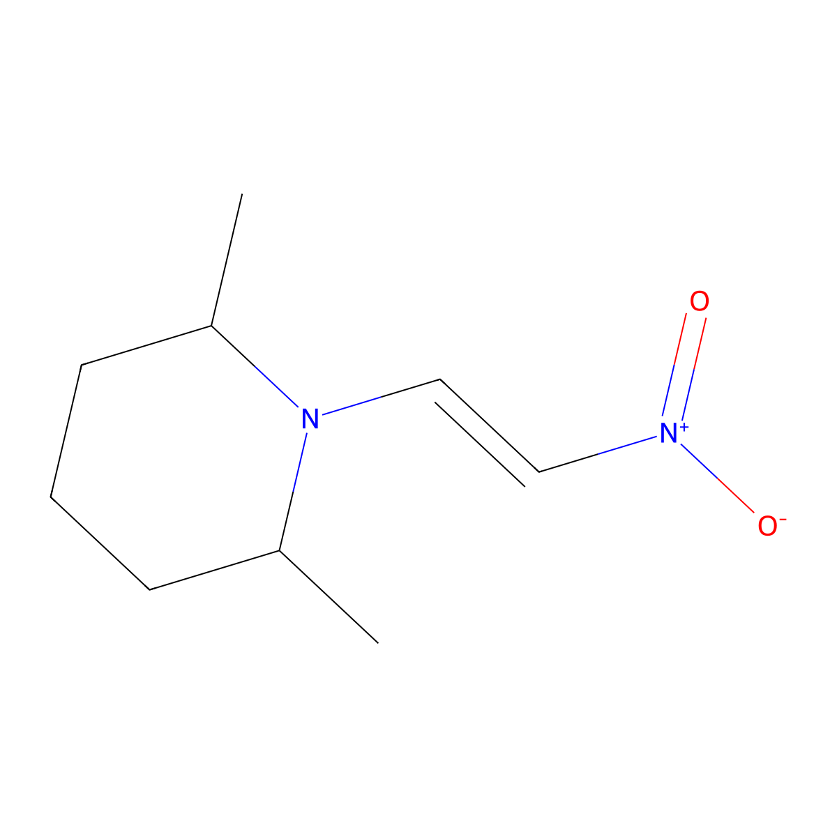 2,6-Dimethyl-1-[(E)-2-nitroethenyl]piperidine molecular structure, CAS 2225181-76-8
