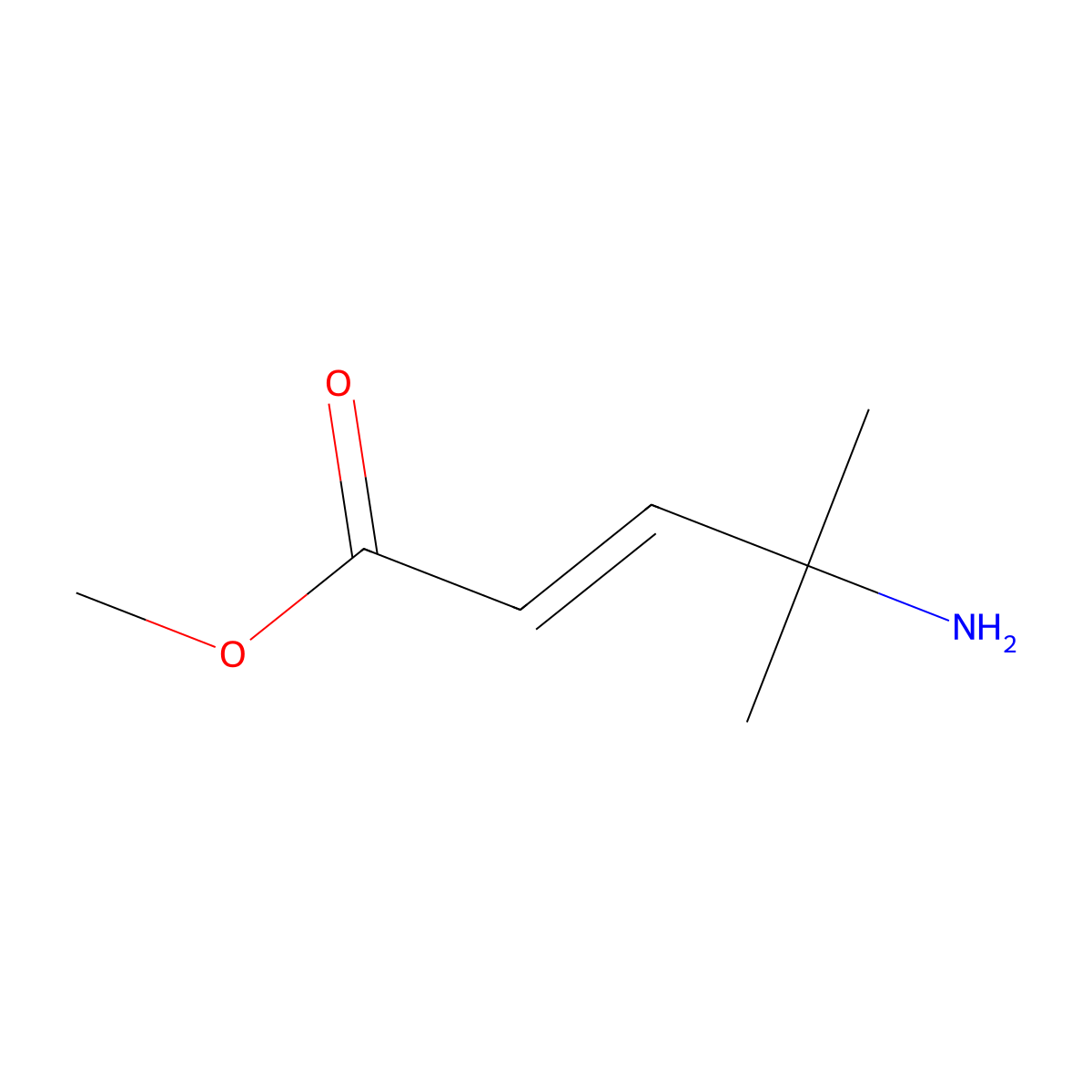 methyl (2E)-4-amino-4-methylpent-2-enoate molecular structure, CAS 2225181-77-9
