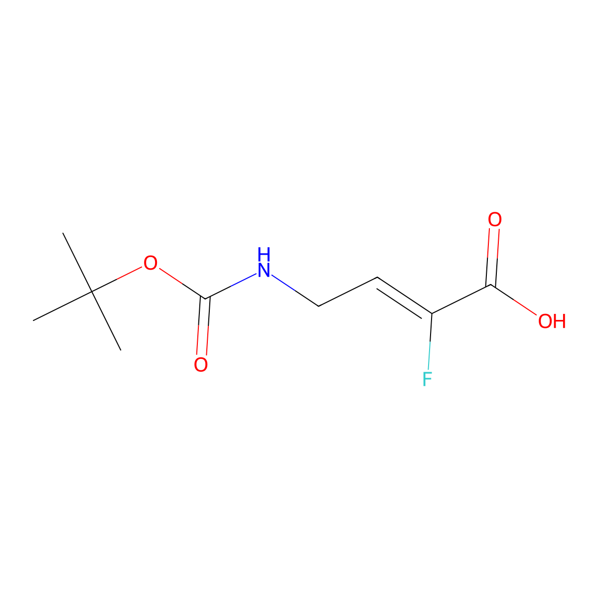 4-{[(Tert-butoxy)carbonyl]amino}-2-fluorobut-2-enoic acid molecular structure, CAS 2225181-79-1
