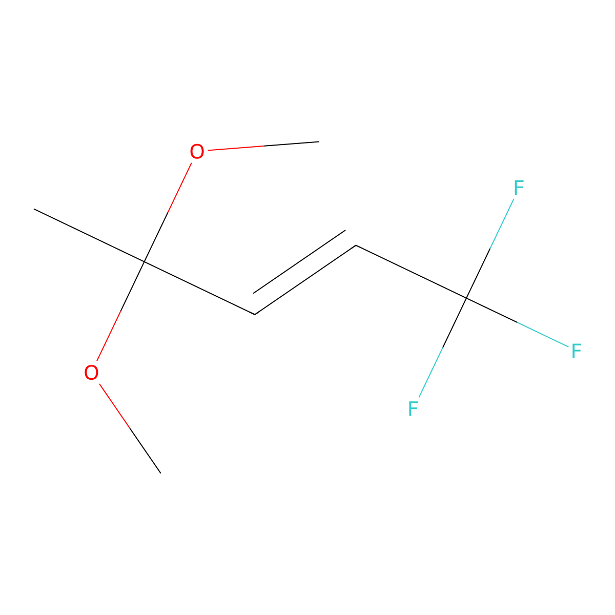 (2E)-1,1,1-trifluoro-4,4-dimethoxypent-2-ene molecular structure, CAS 2225181-81-5