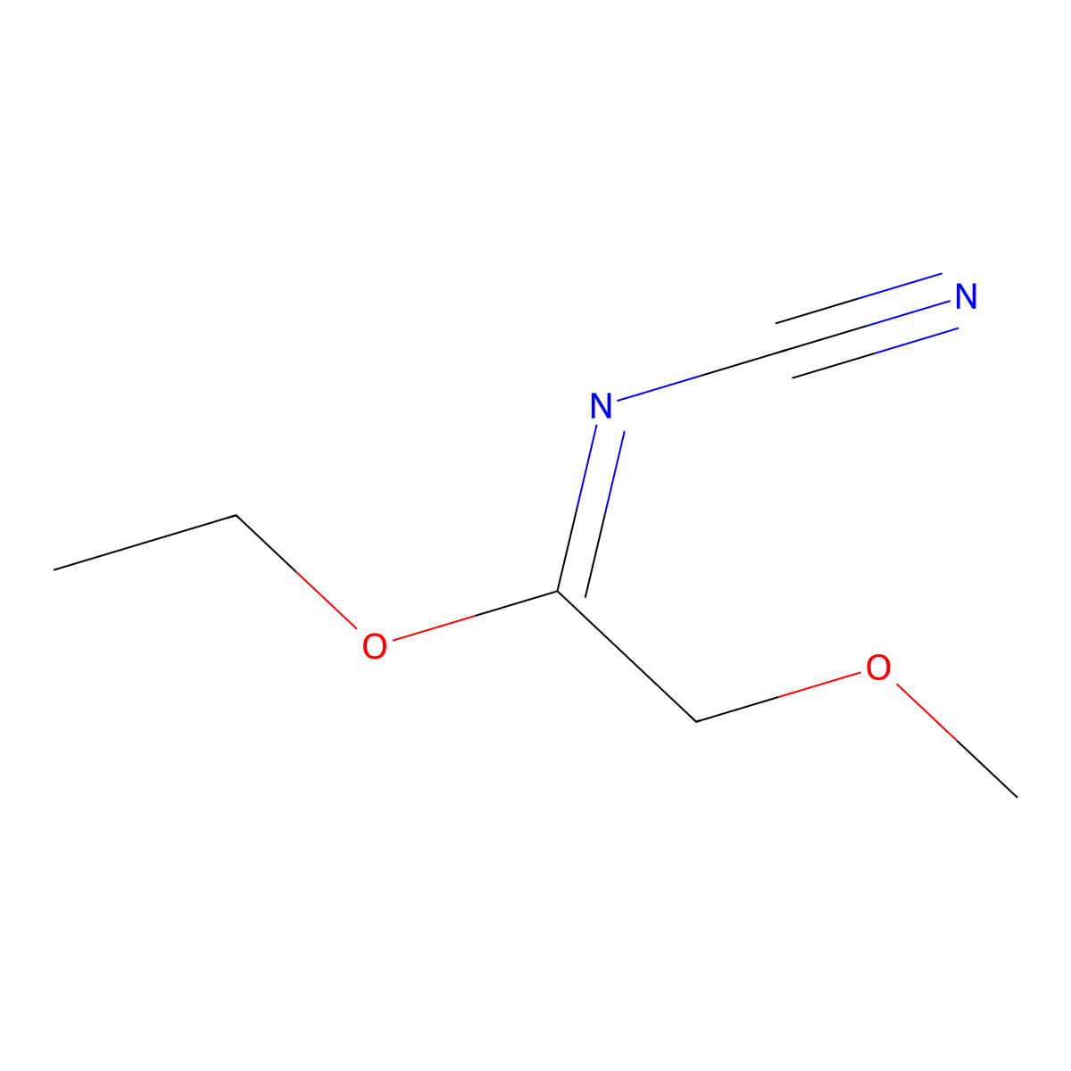 (Z)-(ethyl N-cyano-2-methoxyethanecarboximidate) molecular structure, CAS 2225181-88-2