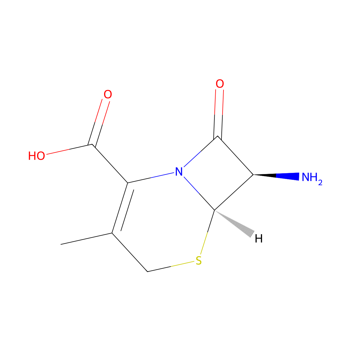 7-Aminodeacetoxycephalosporanic acid molecular structure, CAS 22252-43-3