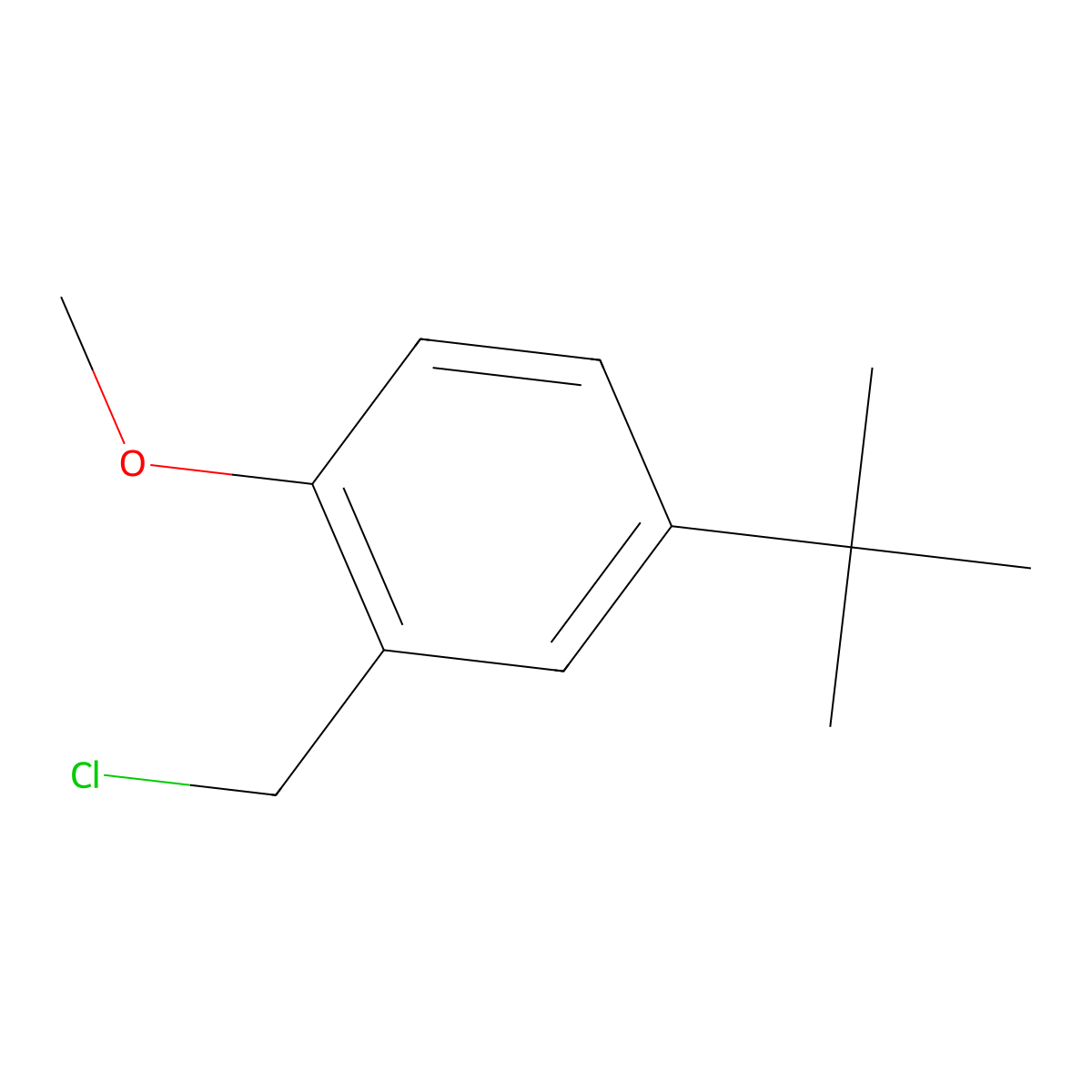 4-tert-Butyl-2-(chloromethyl)-1-methoxybenzene molecular structure, CAS 22252-73-9